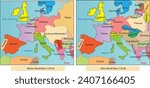 history, map, before world war 1, after world war 1, 1914, 1918, Ottoman Empire