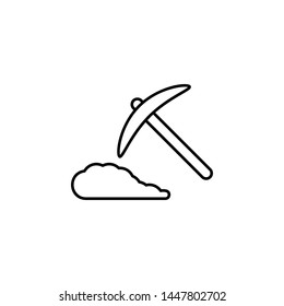 History, mining icon. Simple thin line, outline vector of History icons for UI and UX, website or mobile application
