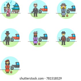 History- Multicolor Icon Set