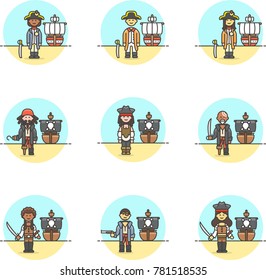 History- Multicolor Icon Set