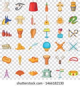 History museum icons set. Cartoon style of 36 history museum vector icons for web for any design