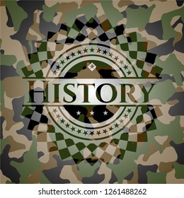 History on camouflage texture