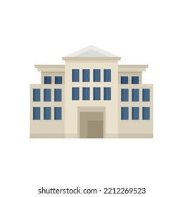 History parliament icon. Flat illustration of History parliament vector icon isolated on white background