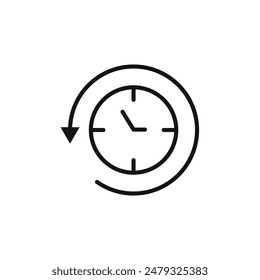 History Past Time Icon Ideal for Archives and Historical Data