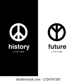 History Peace Future Peace creative logo design symbol