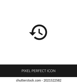 History Pixel Perfect Icon for Web, App, Presentation. editable outline style. simple icon vector eps 10