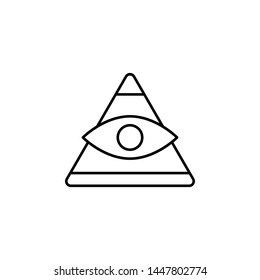 History, pyramid, eye icon. Simple thin line, outline vector of History icons for UI and UX, website or mobile application