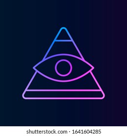 History, pyramid, eye nolan style icon. Simple thin line, outline vector of historyicons for ui and ux, website or mobile application