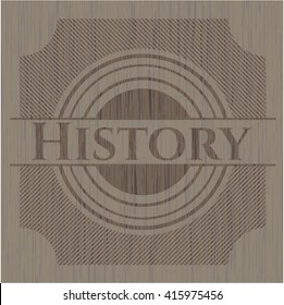 History realistic wooden emblem
