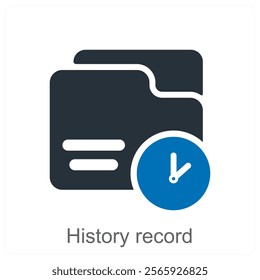 History Record and archive icon concept