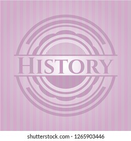 History retro style pink emblem