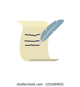 history roll flat vector icon