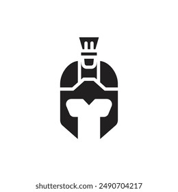 History Roman Helmet Filled Icon Vector Illustration