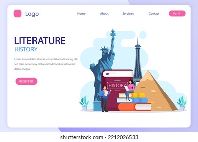 History school subject. Idea of science and education. Knowledge of past and ancient. vector
