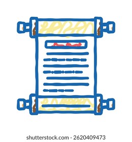history scroll ancient greece doodle icon sketch vector. history scroll ancient greece sign. isolated symbol illustration