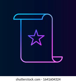History, scroll nolan style icon. Simple thin line, outline vector of historyicons for ui and ux, website or mobile application