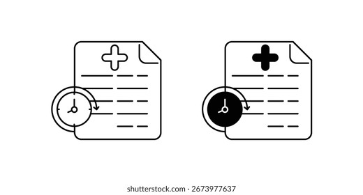 History set icon with white background vector stock illustration