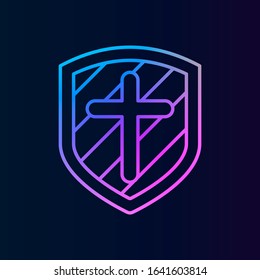 History, shield nolan style icon. Simple thin line, outline vector of historyicons for ui and ux, website or mobile application