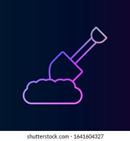 History, shovel nolan style icon. Simple thin line, outline vector of historyicons for ui and ux, website or mobile application