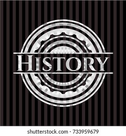History silver badge or emblem