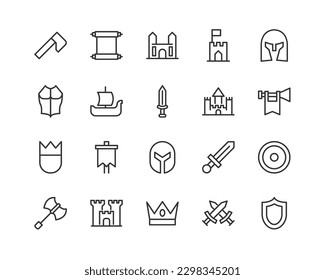 conjunto de iconos simple de historial. Esquema modificable. Pixel perfecto 24x24px. Aislado sobre un fondo blanco