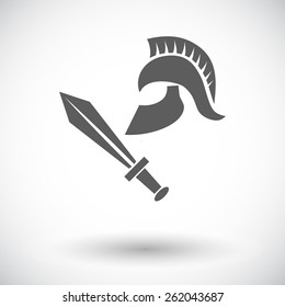 History. Single flat icon on white background. Vector illustration.