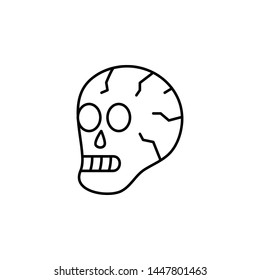 History, skull icon. Simple thin line, outline vector of History icons for UI and UX, website or mobile application