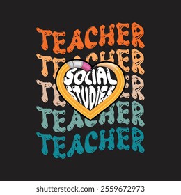 History and social studies teacher vector t-shirt design