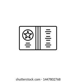History, spell icon. Simple thin line, outline vector of History icons for UI and UX, website or mobile application