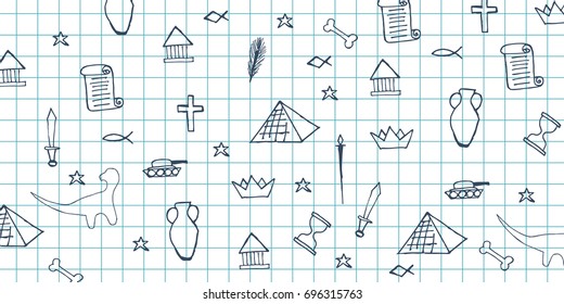 History subject. Back to School background. Education banner