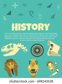 History subject. Education and science concept illustrations.