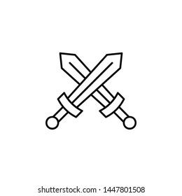 History, swords icon. Simple thin line, outline vector of History icons for UI and UX, website or mobile application