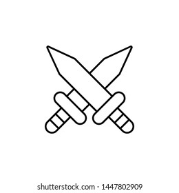 History, swords icon. Simple thin line, outline vector of History icons for UI and UX, website or mobile application