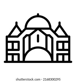 History temple icon outline vector. Opera house. World landmark