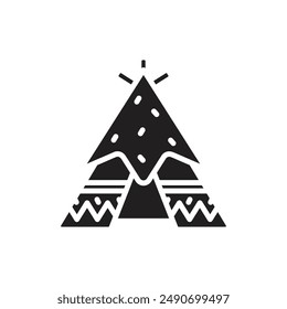 Geschichte Zelt gefüllt Symbol Vektorillustration
