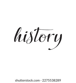 history text on white background.
