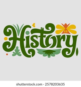 History text of saint patrick day vector typography transparent background