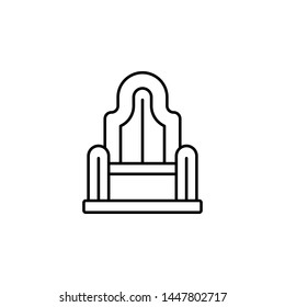 History, throne icon. Simple thin line, outline vector of History icons for UI and UX, website or mobile application