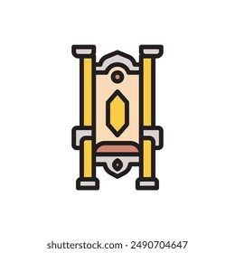 History Throne Icon Vector Illustration