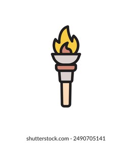 History Torch Icon Vector Illustration