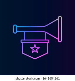 History, trumpet nolan style icon. Simple thin line, outline vector of historyicons for ui and ux, website or mobile application