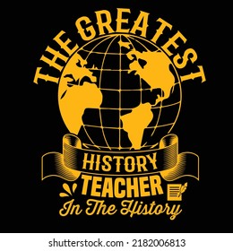 History typography design and t shirt design