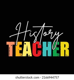 History typography and r shirt design