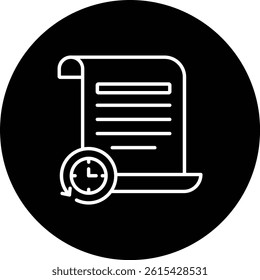 History vector icon. Can be used for printing, mobile and web applications.