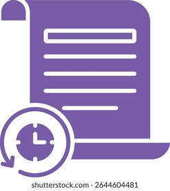 Ícone do vetor de histórico. Pode ser usado para impressão, aplicativos móveis e da Web.
