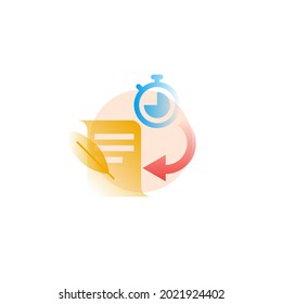 History. Vector icon in gradient style