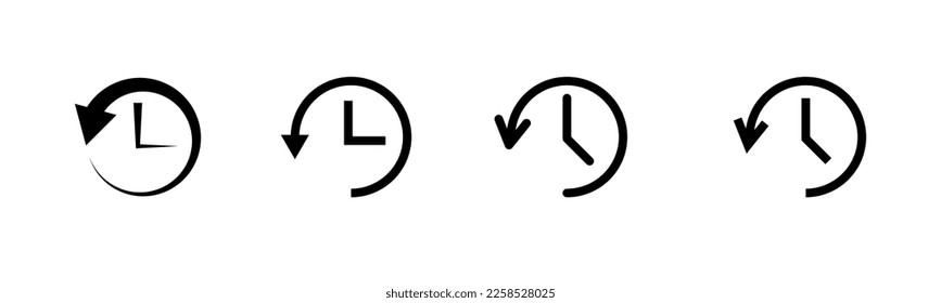 History vector. history icon and hibernate icon. flat style - icon.	