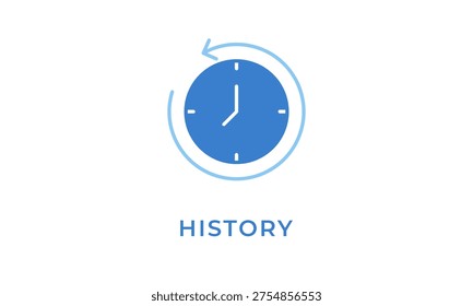 History vector icon isolated on white background