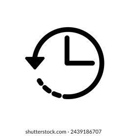 History vector icon on white background
