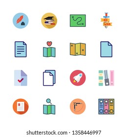 history vector icon set